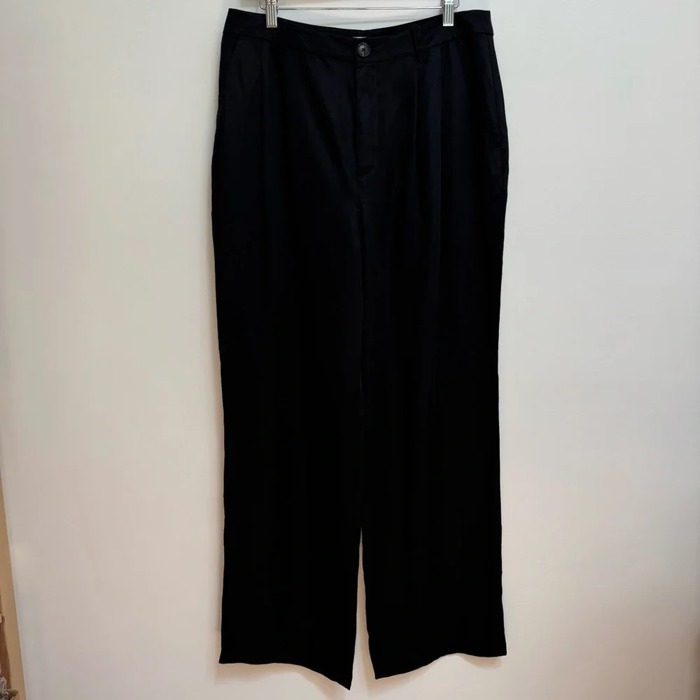 Loft Lyocell Emory Wide Leg Trouser Pants Size 10 NWT - Picture 2 of 14